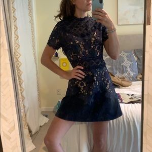 Kooples Lace Navy Dress (perfect for weddings)